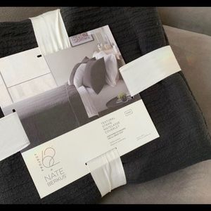 Project 62 Nate berkus black textured coverlet new